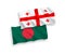 Flags of Bangladesh and Georgia on a white background