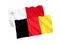 Flags of Belgium and Malta on a white background