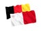 Flags of Belgium and Malta on a white background