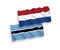Flags of Botswana and Netherlands on a white background