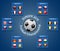 Flags buttons of football championship 2016