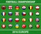 Flags buttons of football championship 2016