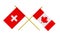 Flags, Canada and Switzerland