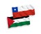 Flags of Chile and Palestine on a white background