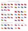 Flags of countries of Europe big flag set