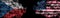 Flags of Czech Republic and USA on Black background, Czech Republic vs USA Smoke Flags