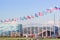 Flags of different countries in the Olympic Park