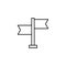 Flags emblem line style icon