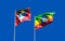 Flags of Ethiopia and Antigua and Barbuda