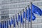 Flags at European Commission in Brussels