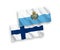 Flags of Finland and San Marino on a white background