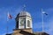 Flags flying on top of Kelso town hall, Scotland.