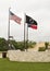 Flags flying at the Veteran`s Memorial Park, Ennis, Texas