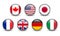 Flags of G7 countries