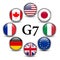 Flags of G7 countries