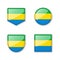 Flags of Gabon - glossy collection