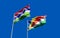 Flags of Gambia and Seychelles