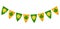 Flags garland with clower. Saint Patricks Day illustration.