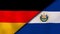 The flags of Germany and El Salvador. News, reportage, business background. 3d illustration