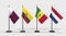 Flags groups of Qatar 2022 world cup. The international world tournament in Qatar, 2022 Europe qualify. Flags of world countries.