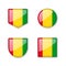 Flags of Guinea - glossy collection