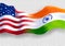 Flags of India and United States of America showing India-America relationship