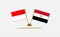 Flags of Indonesia and Egypt. Partnership. Background and illustrations. 3d