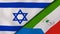 The flags of Israel and Equatorial Guinea. News, reportage, business background. 3d illustration