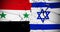 Flags Of Israel And Syria Concept