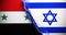 Flags Of Israel And Syria Concept