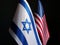 Flags of Israel and United States of America