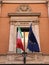 Flags Italian and EU in a window