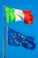 Flags of Italy and Europe