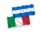 Flags of Italy and Honduras on a white background