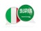 Flags of Italy and saudi arabia inside chat bubbles
