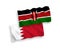 Flags of Kenya and Bahrain on a white background