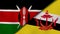 The flags of Kenya and Brunei. News, reportage, business background. 3d illustration