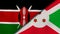 The flags of Kenya and Burundi. News, reportage, business background. 3d illustration