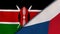 The flags of Kenya and Czech Republic. News, reportage, business background. 3d illustration