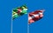 Flags of Latvia and Dominica