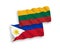 Flags of Lithuania and Philippines on a white background