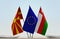 Flags of Macedonia EU and Oman