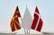 Flags of Macedonia FYROM and Denmark