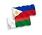 Flags of Madagascar and Philippines on a white background