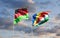Flags of Malawi and Seychelles