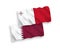 Flags of Malta and Qatar on a white background