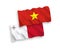 Flags of Malta and Vietnam on a white background