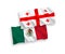 Flags of Mexico and Georgia on a white background