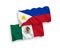 Flags of Mexico and Philippines on a white background