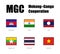 Flags of MGC (Mekongâ€“Ganga Cooperation) partner nations